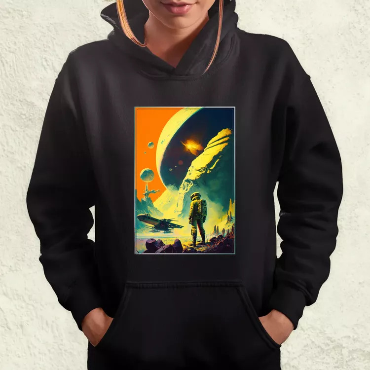 Retró sci-fi v4 női pulóver