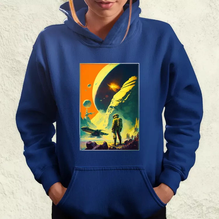 Retró sci-fi v4 női pulóver