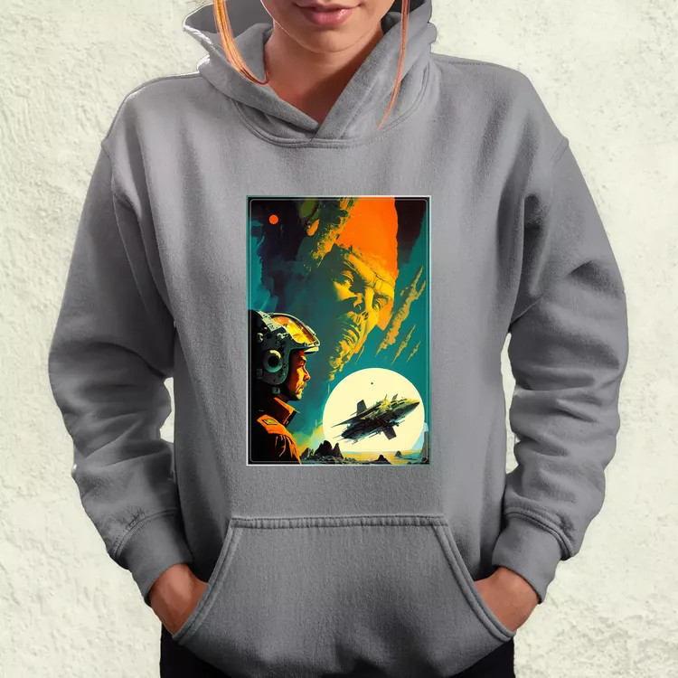 Retró sci-fi v5 női pulóver