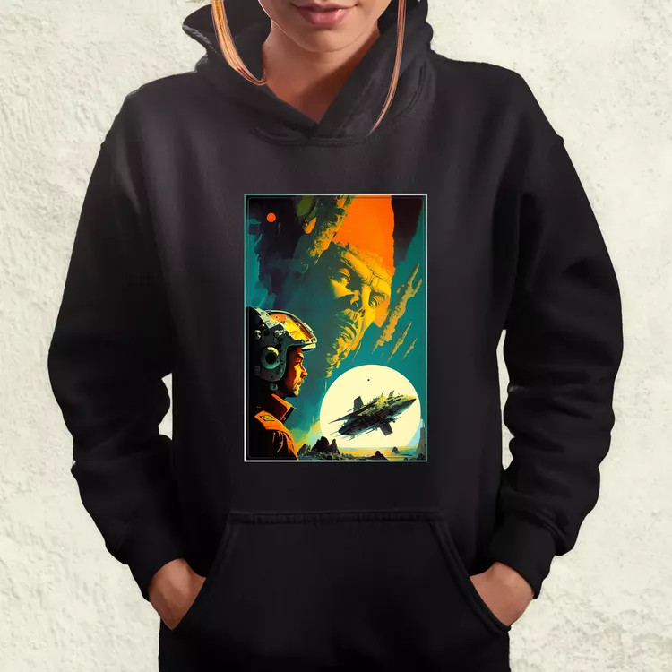 Retró sci-fi v5 női pulóver