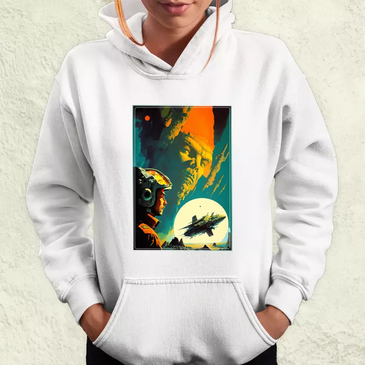 Retró sci-fi v5 női pulóver