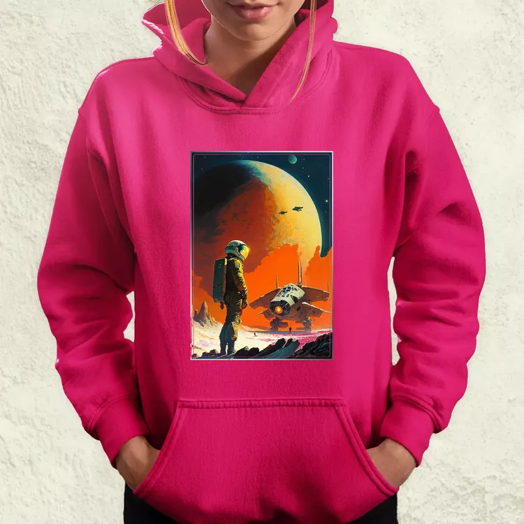 Retró sci-fi v6 női pulóver