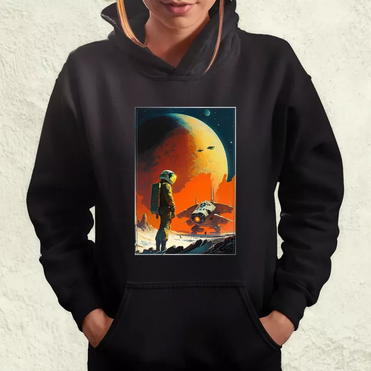 Retró sci-fi v6 női pulóver