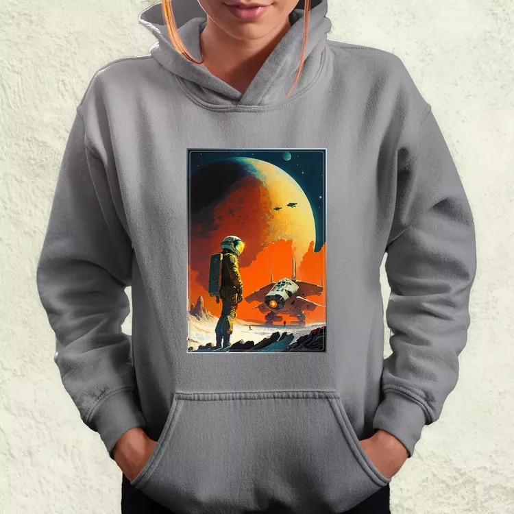Retró sci-fi v6 női pulóver