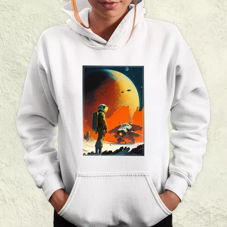 Retró sci-fi v6 női pulóver
