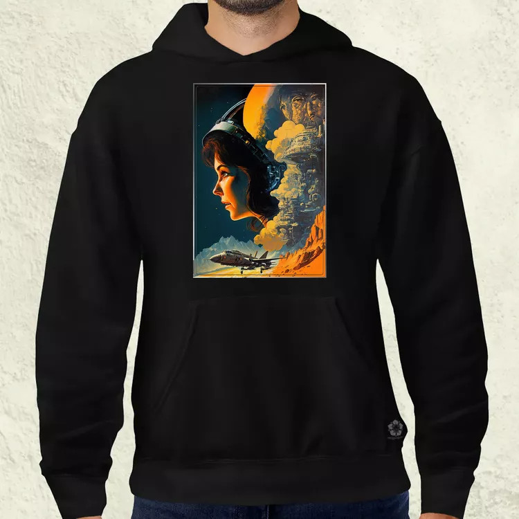 Retró sci-fi v7 férfi pulóver