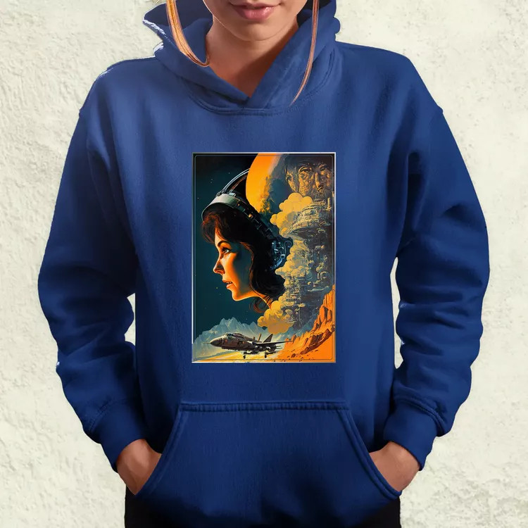 Retró sci-fi v7 női pulóver