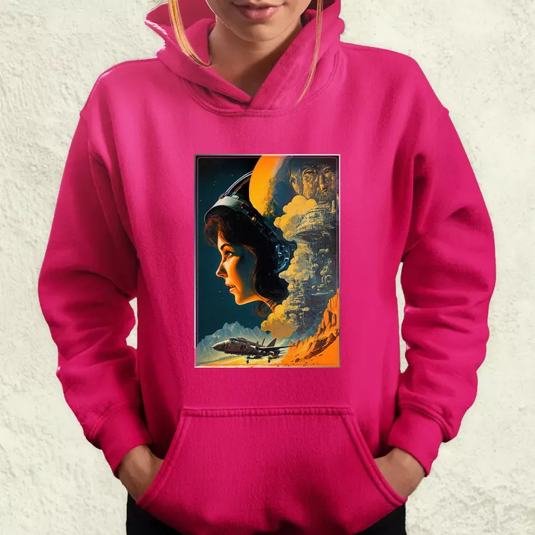 Retró sci-fi v7 női pulóver