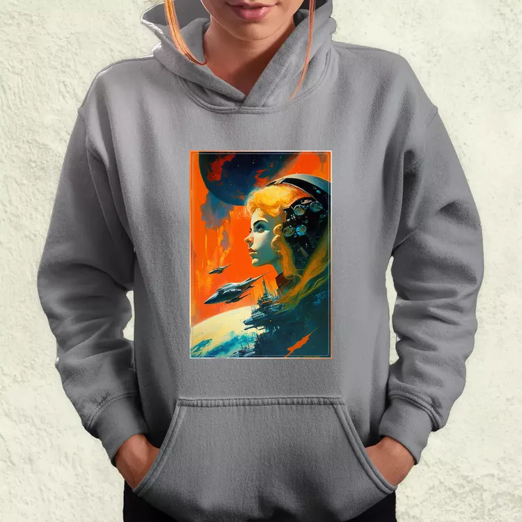 Retró sci-fi v8 női pulóver
