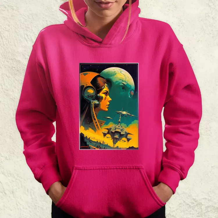 Retró sci-fi v9 női pulóver
