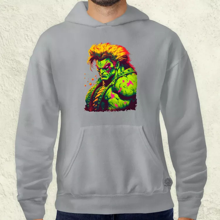 Street Fighter Blanka férfi pulóver