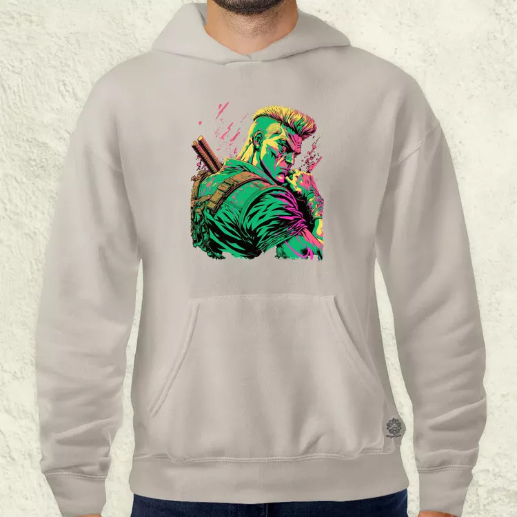 Street Fighter Guile férfi pulóver