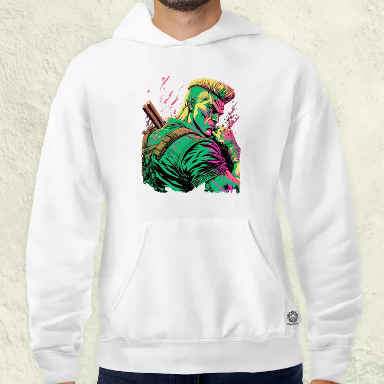 Street Fighter Guile férfi pulóver