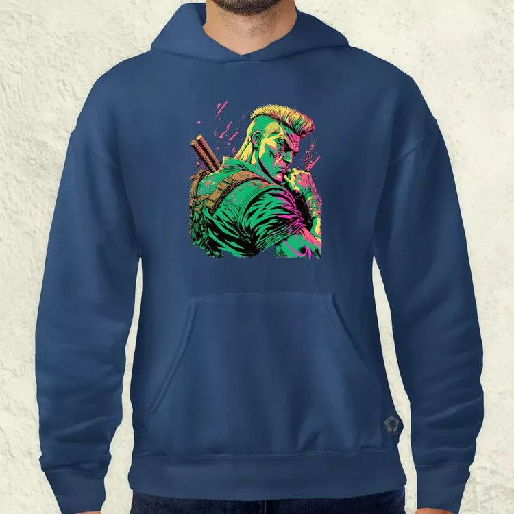 Street Fighter Guile férfi pulóver