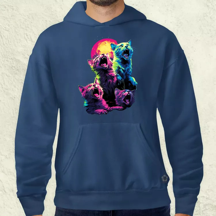 Neon nyávogás v1 férfi pulóver