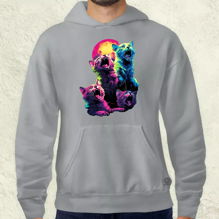 Neon nyávogás v1 férfi pulóver