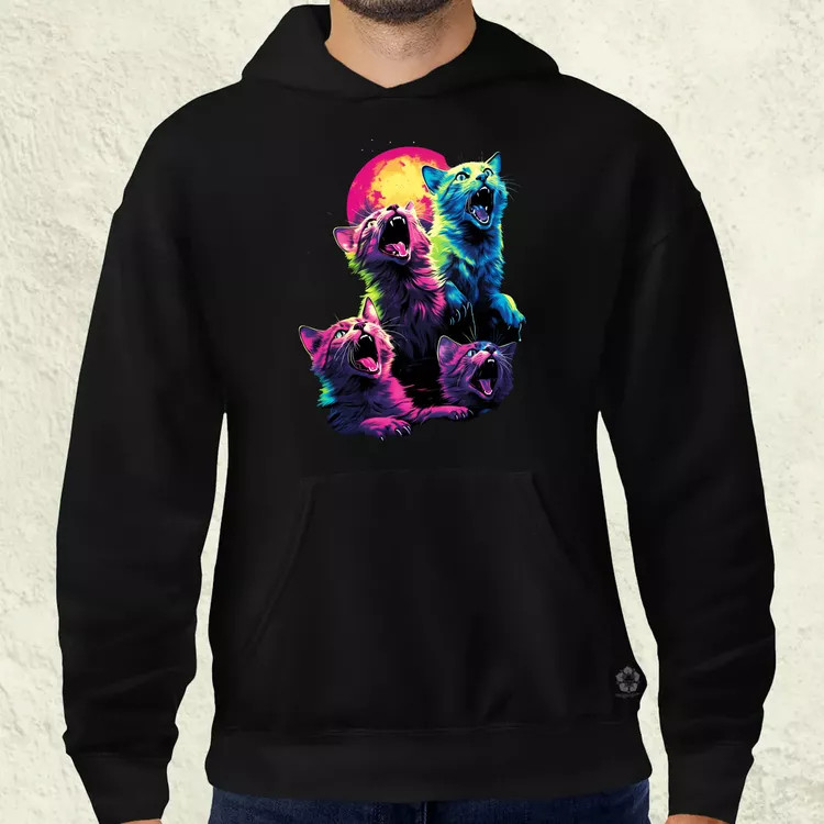 Neon nyávogás v1 férfi pulóver