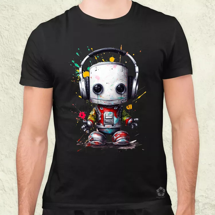 Baby robot v8 férfi póló