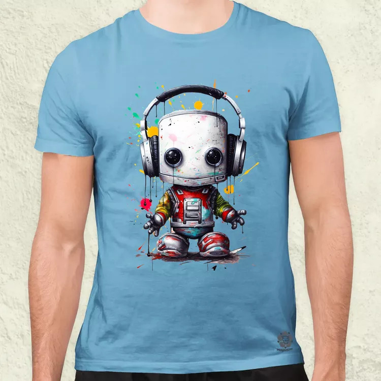 Baby robot v8 férfi póló