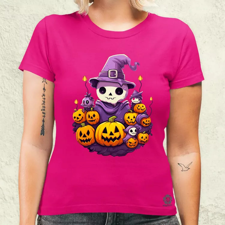 Cuki Halloween v1 női póló