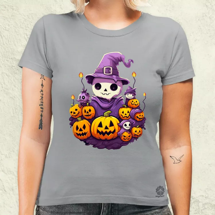 Cuki Halloween v1 női póló