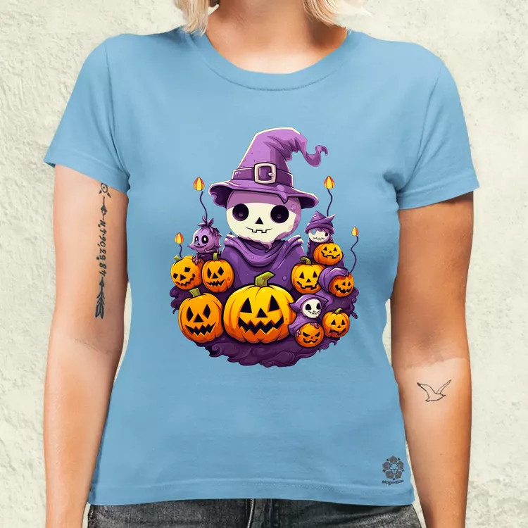 Cuki Halloween v1 női póló