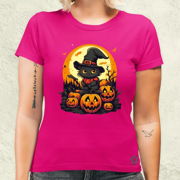 Cuki Halloween v2 női póló