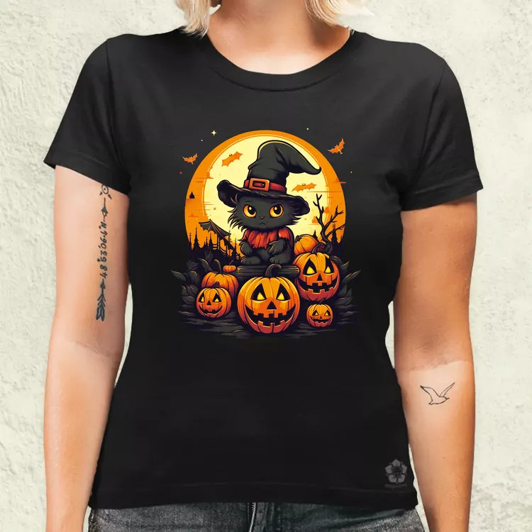 Cuki Halloween v2 női póló
