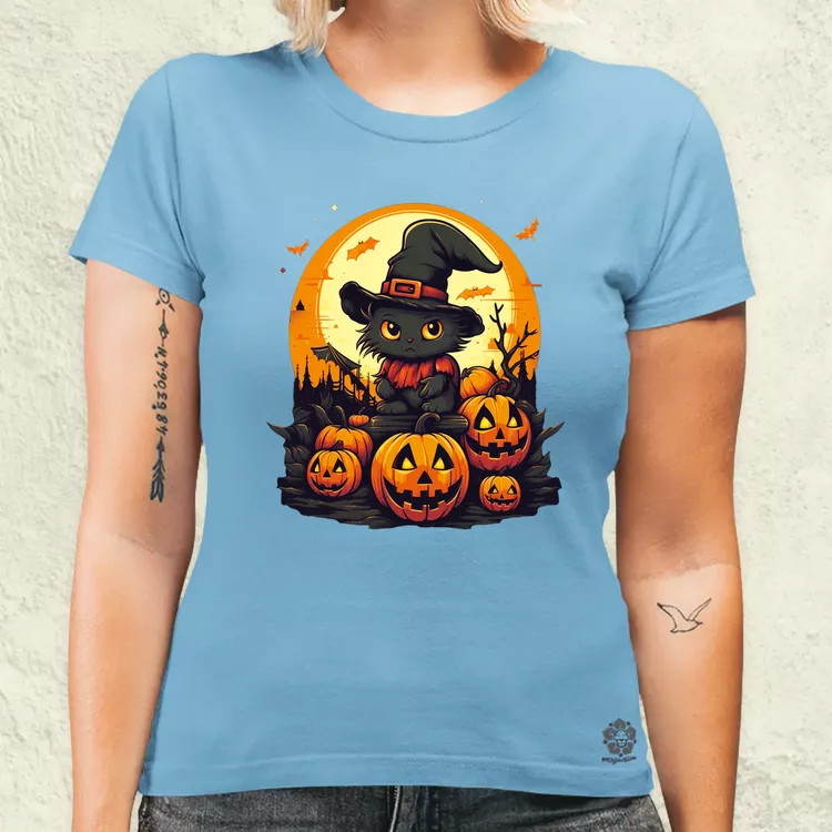 Cuki Halloween v2 női póló