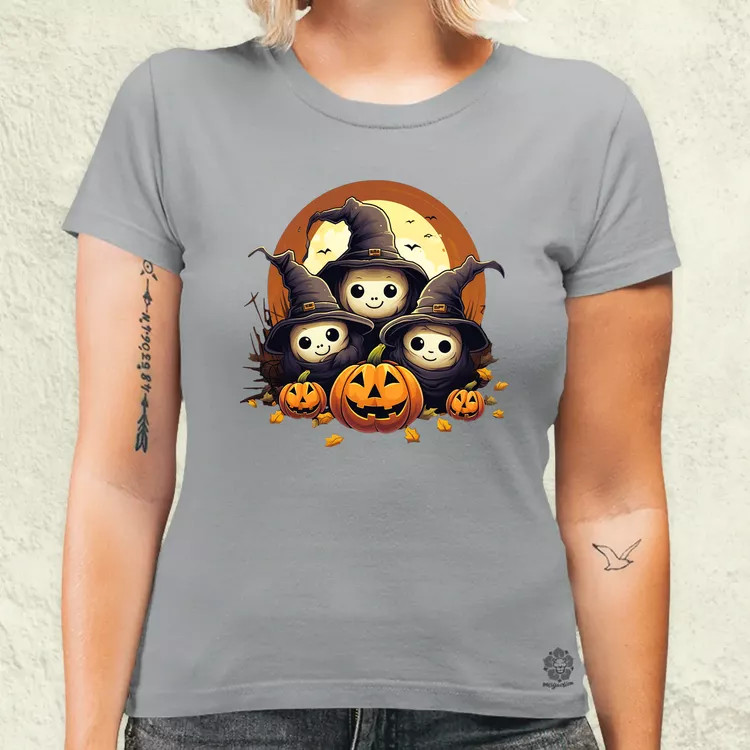 Cuki Halloween v3 női póló