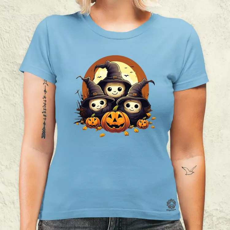 Cuki Halloween v3 női póló