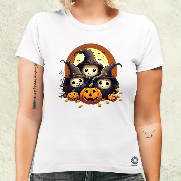 Cuki Halloween v3 női póló