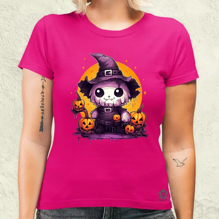 Cuki Halloween v4 női póló