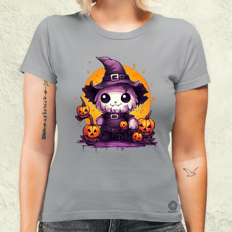 Cuki Halloween v4 női póló