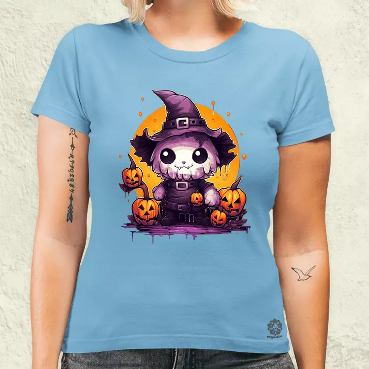 Cuki Halloween v4 női póló