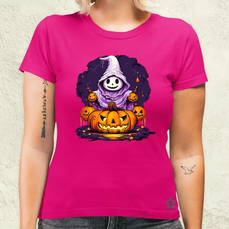 Cuki Halloween v6 női póló