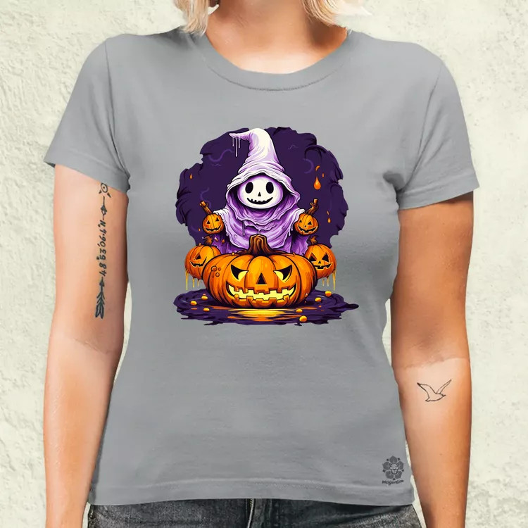 Cuki Halloween v6 női póló