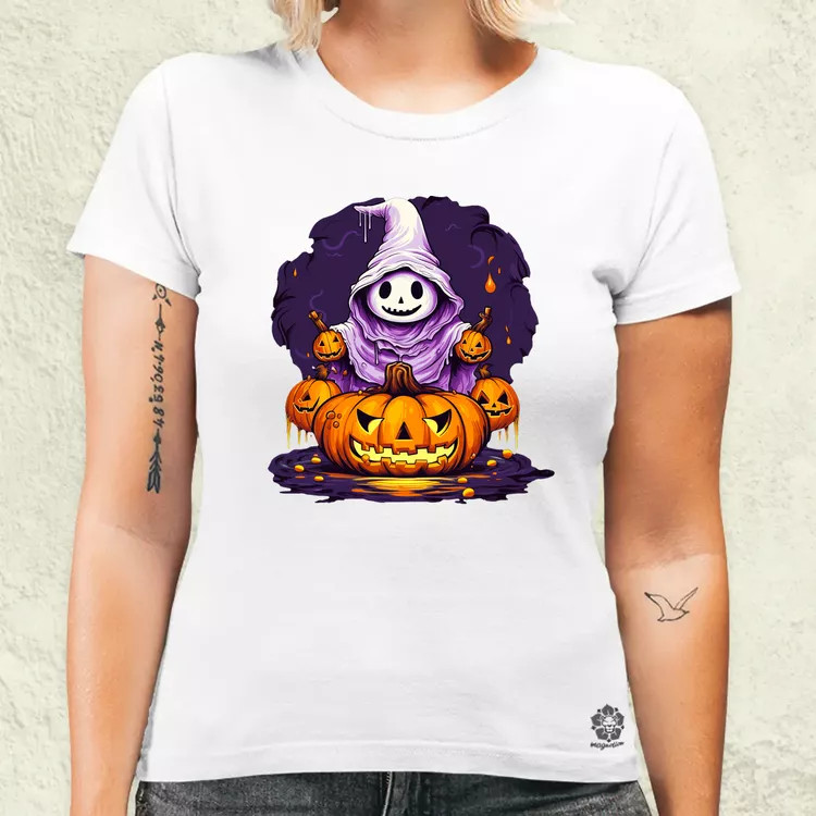 Cuki Halloween v6 női póló