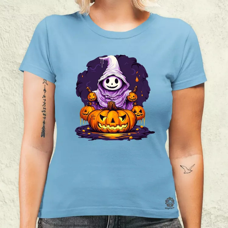 Cuki Halloween v6 női póló
