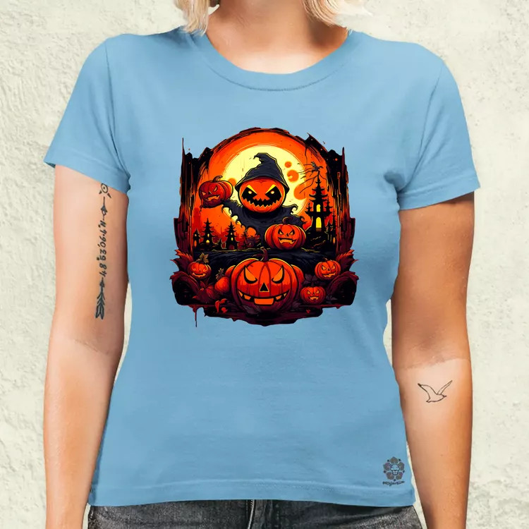 Cuki Halloween v8 női póló