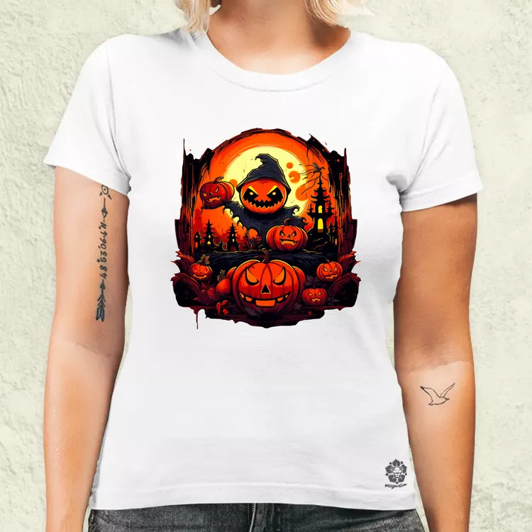 Cuki Halloween v8 női póló