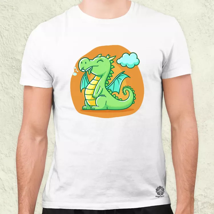 Cuki kölyök sárkány v2 férfi póló