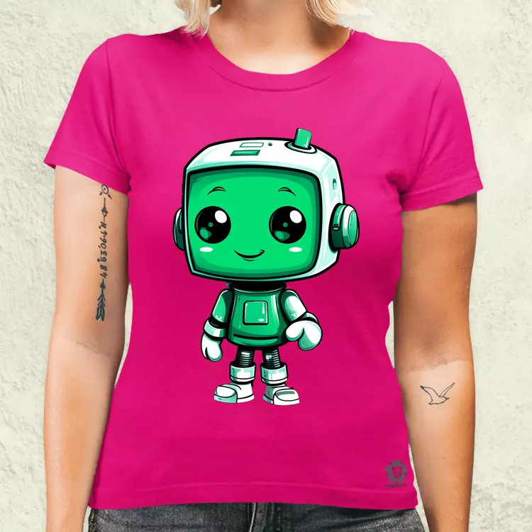 Cuki robot v3 női póló