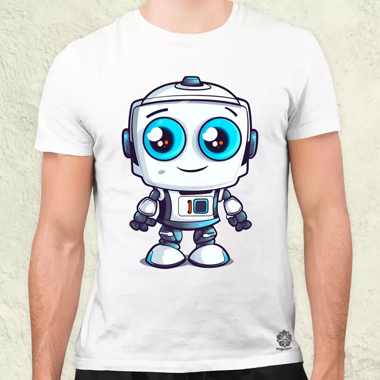 Cuki robot v5 férfi póló