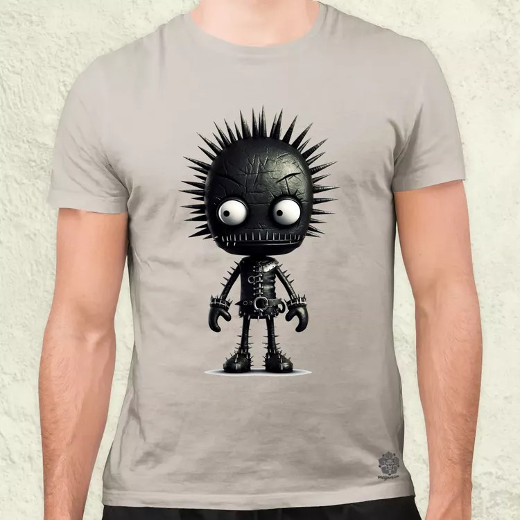 Fekete punk srác v1 férfi póló