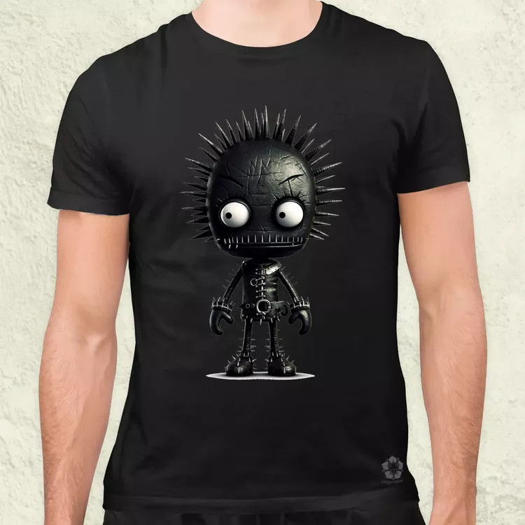 Fekete punk srác v1 férfi póló