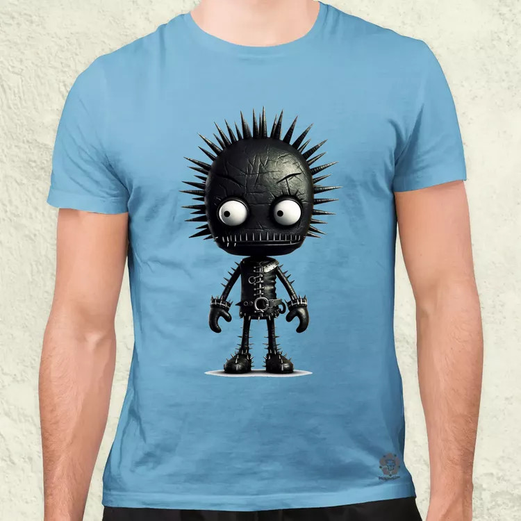 Fekete punk srác v1 férfi póló