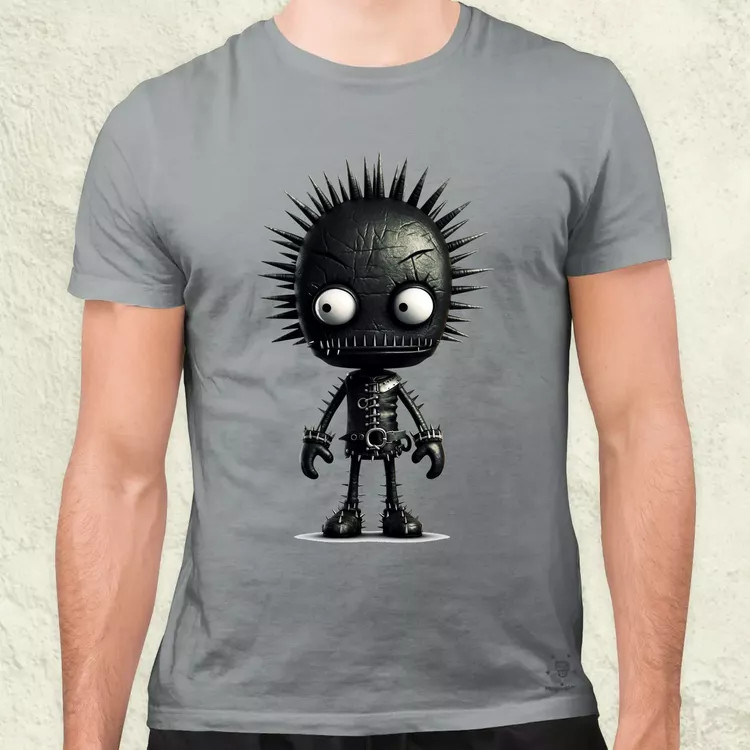 Fekete punk srác v1 férfi póló