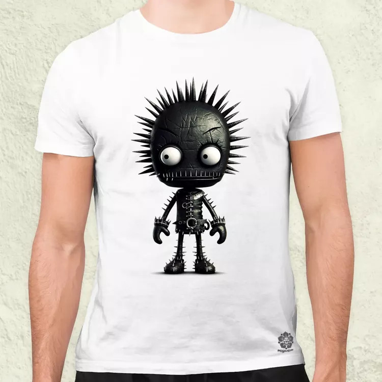 Fekete punk srác v1 férfi póló