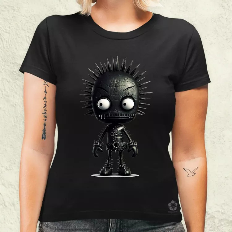 Fekete punk srác v1 női póló